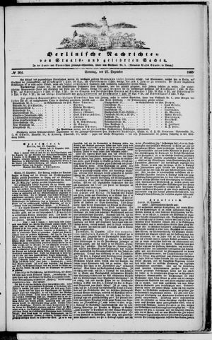 Berlinische Nachrichten von Staats- und gelehrten Sachen vom 27.12.1868