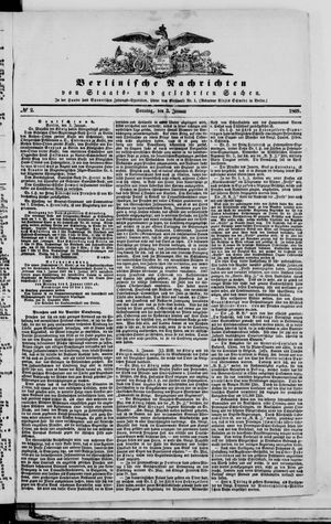 Berlinische Nachrichten von Staats- und gelehrten Sachen on Jan 3, 1869