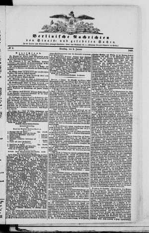 Berlinische Nachrichten von Staats- und gelehrten Sachen vom 05.01.1869