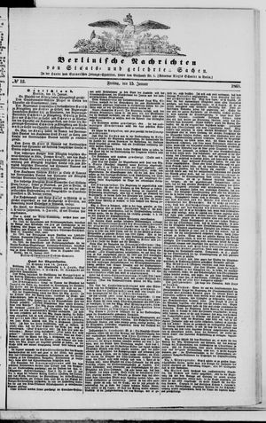 Berlinische Nachrichten von Staats- und gelehrten Sachen vom 15.01.1869