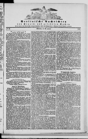 Berlinische Nachrichten von Staats- und gelehrten Sachen on Jan 20, 1869