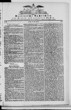 Berlinische Nachrichten von Staats- und gelehrten Sachen vom 22.01.1869