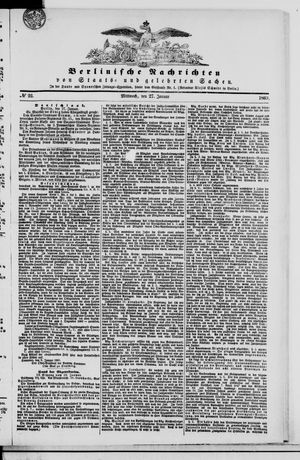 Berlinische Nachrichten von Staats- und gelehrten Sachen on Jan 27, 1869