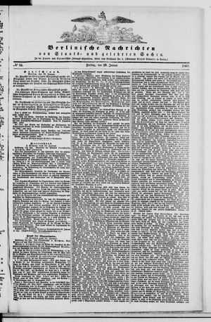 Berlinische Nachrichten von Staats- und gelehrten Sachen vom 29.01.1869