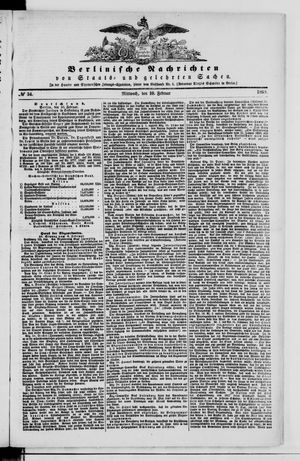 Berlinische Nachrichten von Staats- und gelehrten Sachen vom 10.02.1869