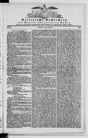 Berlinische Nachrichten von Staats- und gelehrten Sachen on Feb 14, 1869