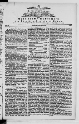 Berlinische Nachrichten von Staats- und gelehrten Sachen on Feb 18, 1869