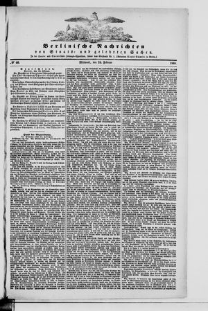 Berlinische Nachrichten von Staats- und gelehrten Sachen on Feb 24, 1869