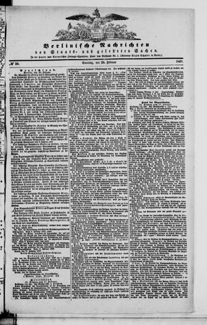 Berlinische Nachrichten von Staats- und gelehrten Sachen vom 28.02.1869