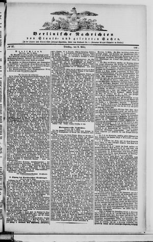 Berlinische Nachrichten von Staats- und gelehrten Sachen vom 09.03.1869