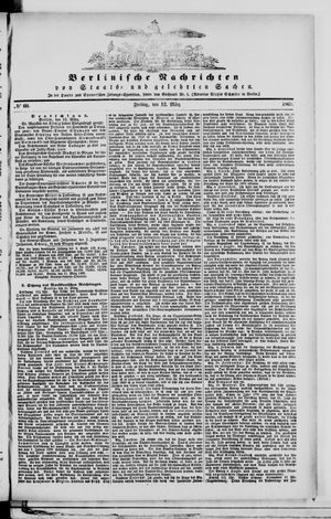 Berlinische Nachrichten von Staats- und gelehrten Sachen on Mar 12, 1869