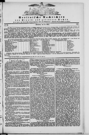 Berlinische Nachrichten von Staats- und gelehrten Sachen vom 17.03.1869