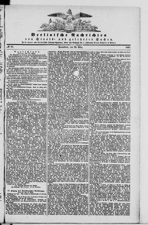 Berlinische Nachrichten von Staats- und gelehrten Sachen vom 20.03.1869
