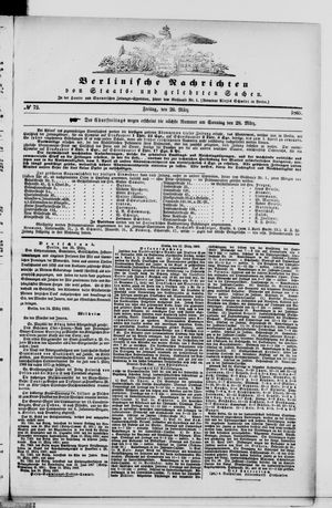 Berlinische Nachrichten von Staats- und gelehrten Sachen vom 26.03.1869