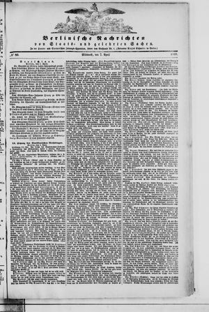Berlinische Nachrichten von Staats- und gelehrten Sachen on Apr 7, 1869