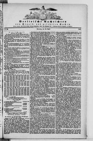 Berlinische Nachrichten von Staats- und gelehrten Sachen vom 18.04.1869