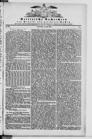 Berlinische Nachrichten von Staats- und gelehrten Sachen vom 29.04.1869