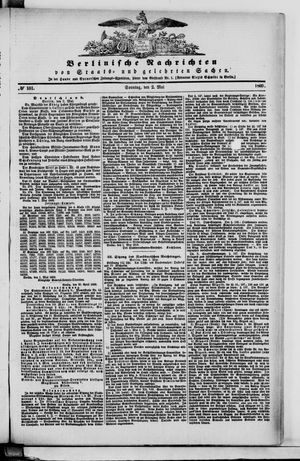 Berlinische Nachrichten von Staats- und gelehrten Sachen on May 2, 1869