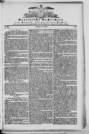 Berlinische Nachrichten von Staats- und gelehrten Sachen on May 9, 1869