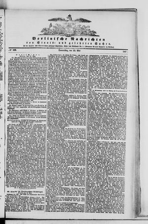 Berlinische Nachrichten von Staats- und gelehrten Sachen on May 13, 1869