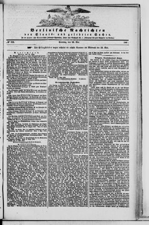 Berlinische Nachrichten von Staats- und gelehrten Sachen on May 16, 1869