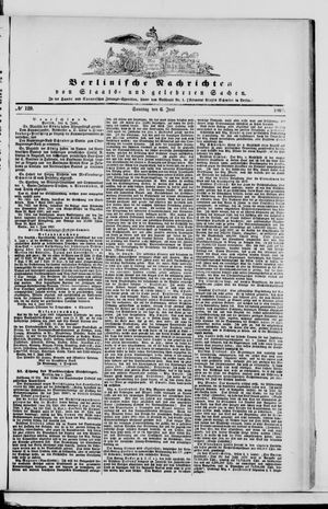 Berlinische Nachrichten von Staats- und gelehrten Sachen vom 06.06.1869