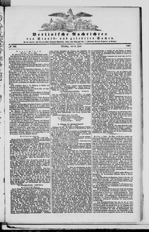 Berlinische Nachrichten von Staats- und gelehrten Sachen on Jun 8, 1869