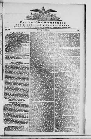 Berlinische Nachrichten von Staats- und gelehrten Sachen vom 13.06.1869