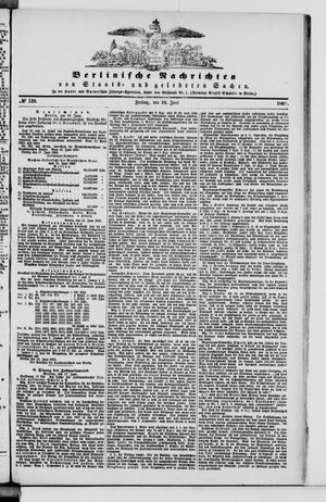 Berlinische Nachrichten von Staats- und gelehrten Sachen on Jun 18, 1869