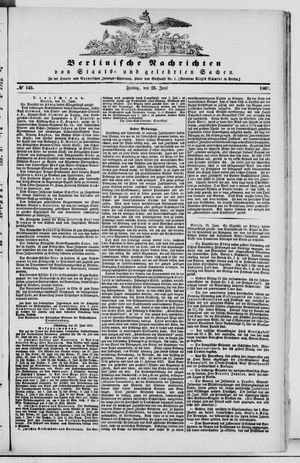 Berlinische Nachrichten von Staats- und gelehrten Sachen on Jun 25, 1869