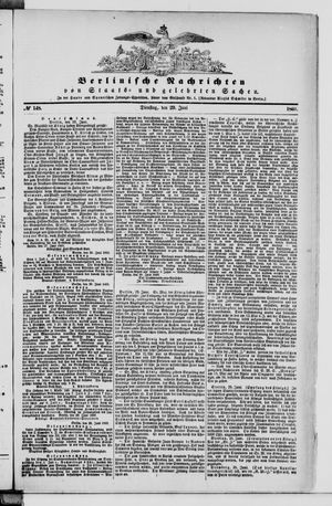 Berlinische Nachrichten von Staats- und gelehrten Sachen vom 29.06.1869