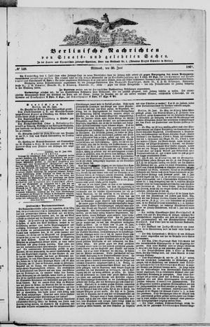 Berlinische Nachrichten von Staats- und gelehrten Sachen vom 30.06.1869