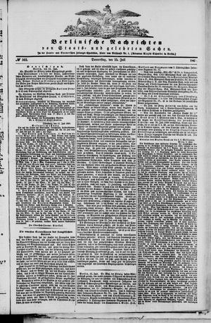 Berlinische Nachrichten von Staats- und gelehrten Sachen on Jul 15, 1869