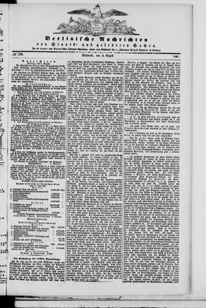 Berlinische Nachrichten von Staats- und gelehrten Sachen vom 04.08.1869