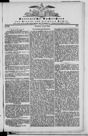 Berlinische Nachrichten von Staats- und gelehrten Sachen vom 28.08.1869