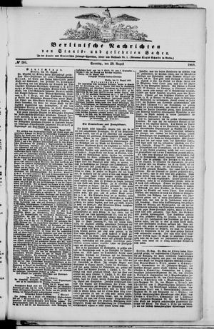 Berlinische Nachrichten von Staats- und gelehrten Sachen vom 29.08.1869