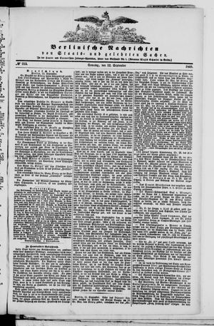 Berlinische Nachrichten von Staats- und gelehrten Sachen on Sep 12, 1869