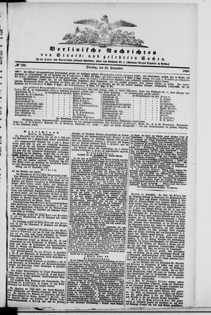 Berlinische Nachrichten von Staats- und gelehrten Sachen vom 21.09.1869