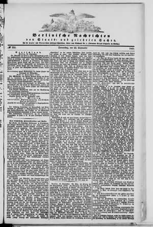 Berlinische Nachrichten von Staats- und gelehrten Sachen vom 23.09.1869