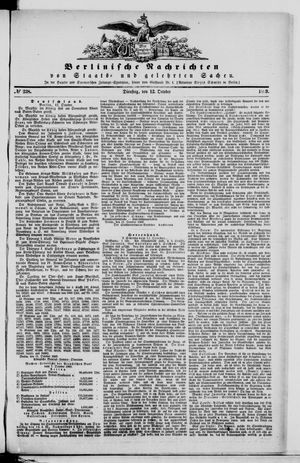 Berlinische Nachrichten von Staats- und gelehrten Sachen on Oct 12, 1869
