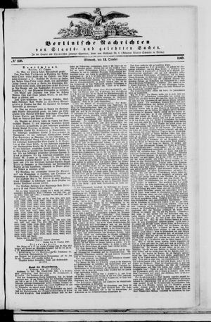 Berlinische Nachrichten von Staats- und gelehrten Sachen vom 13.10.1869