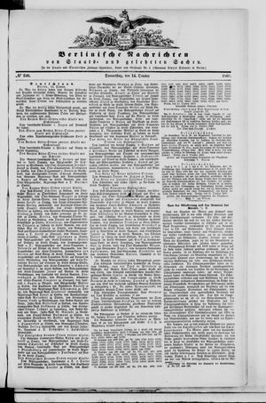 Berlinische Nachrichten von Staats- und gelehrten Sachen vom 14.10.1869