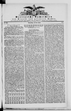 Berlinische Nachrichten von Staats- und gelehrten Sachen vom 21.10.1869