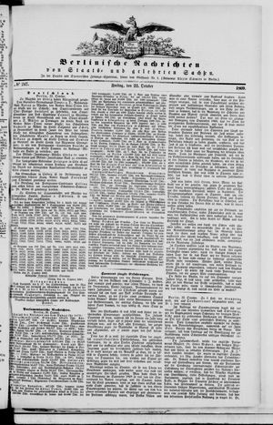 Berlinische Nachrichten von Staats- und gelehrten Sachen vom 22.10.1869