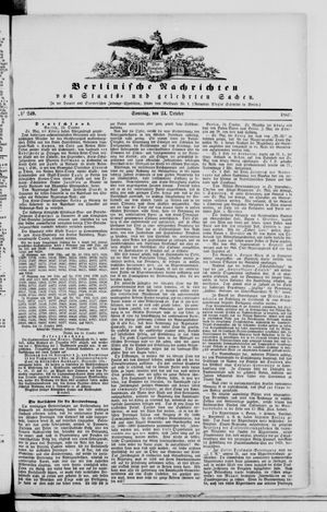 Berlinische Nachrichten von Staats- und gelehrten Sachen vom 24.10.1869
