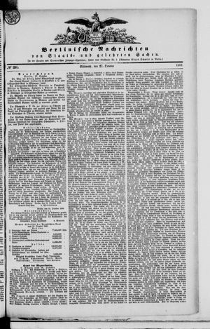 Berlinische Nachrichten von Staats- und gelehrten Sachen on Oct 27, 1869