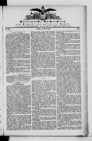 Berlinische Nachrichten von Staats- und gelehrten Sachen vom 29.10.1869