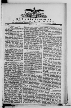 Berlinische Nachrichten von Staats- und gelehrten Sachen vom 02.11.1869