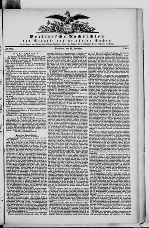 Berlinische Nachrichten von Staats- und gelehrten Sachen on Nov 13, 1869