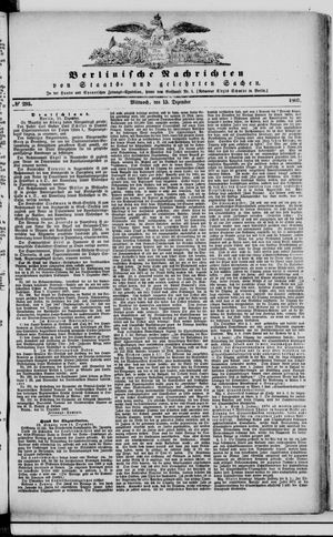 Berlinische Nachrichten von Staats- und gelehrten Sachen vom 15.12.1869